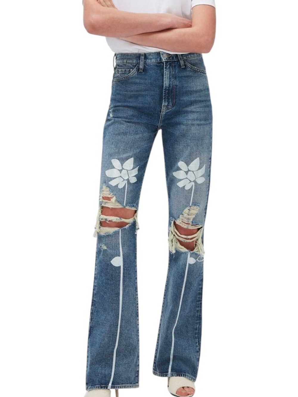 7 For All Mankind Easy Boot In Tea Party Exploded Floral Size 27 - Picture 12 of 12